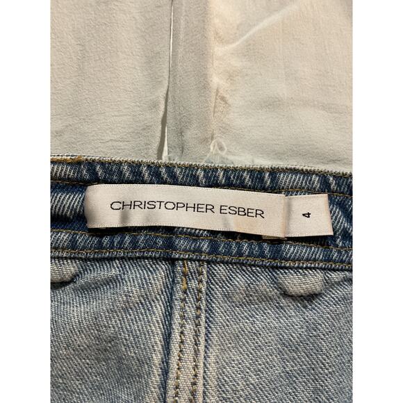 Christopher Esber Avant Garde Blue Deconstructed Spliced Pants Size Aus 4 / US 0 - Picture 4 of 5